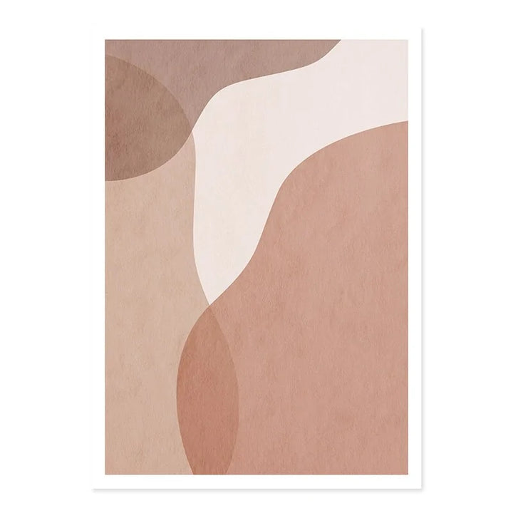 Abstract Beige Geometric Canvas Wall Art